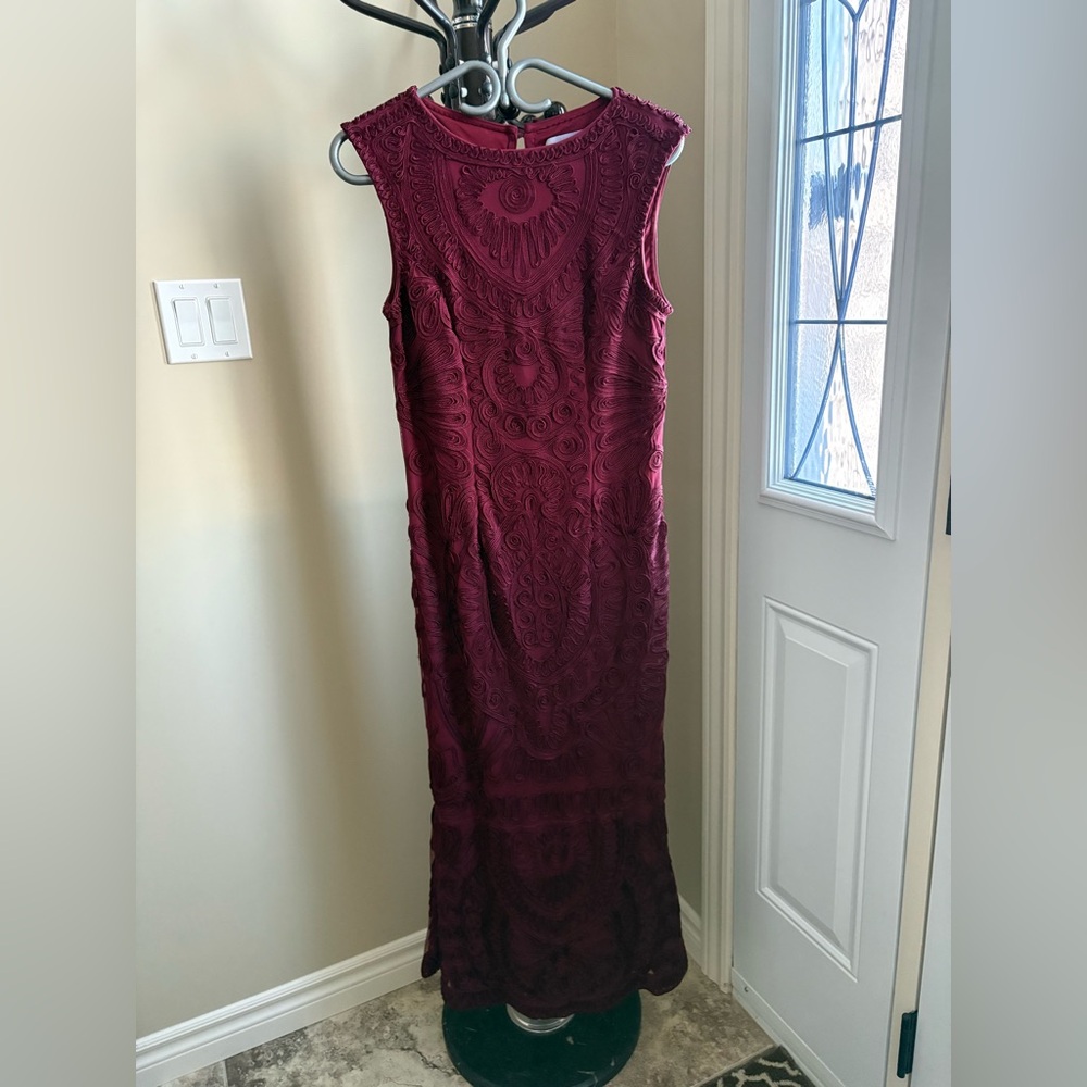 JS Collections Burgundy Maxi Dress